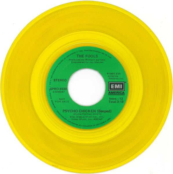 The Fools : Psycho Chicken (7", Single, Promo, Yel)