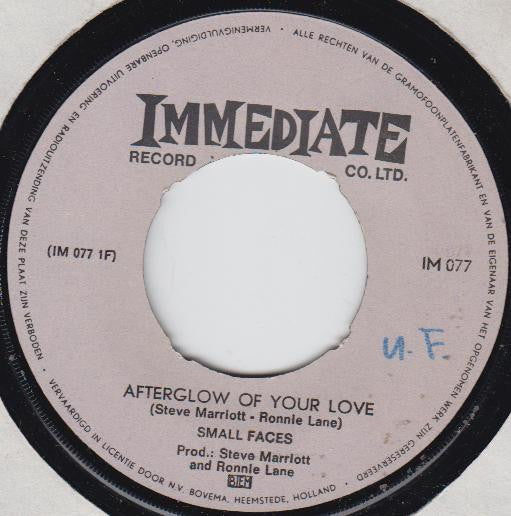 Small Faces : Afterglow Of Your Love (7", Single)
