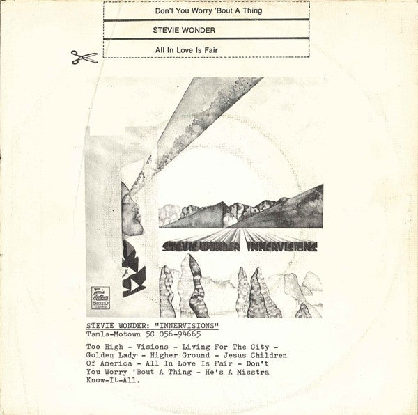 Stevie Wonder : Don't You Worry 'Bout A Thing (7")