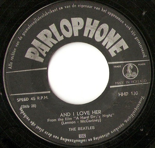 The Beatles : If I Fell / And I Love Her (7", Single, Juk)