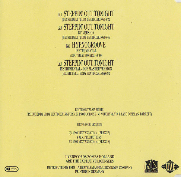 Beckie Bell : Steppin' Out Tonight (CD, Maxi)