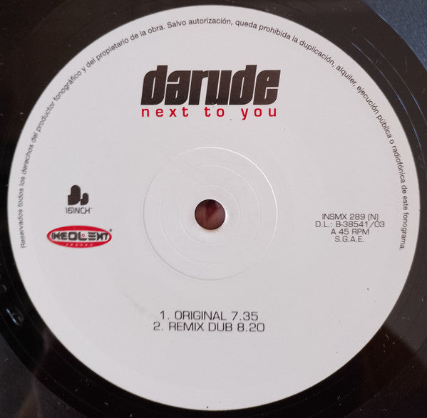 Darude : Next To You (12")