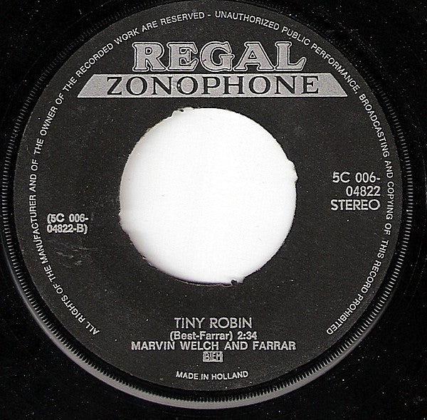 Marvin, Welch & Farrar : Lady Of The Morning (7", Single)