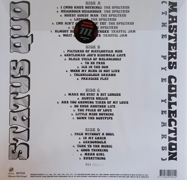 Status Quo : Masters Collection (The Pye Years) (2xLP, Comp, Ltd, Num, Whi)