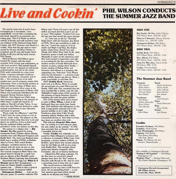 Phil Wilson Conducts The Summer Jazz Band : Live And Cookin' (LP)