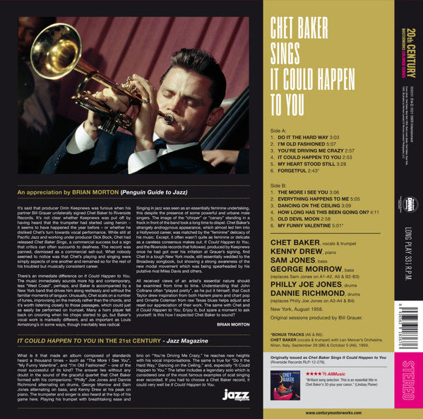 Chet Baker : Chet Baker Sings It Could Happen To You (LP, Ltd, RE, Tra)