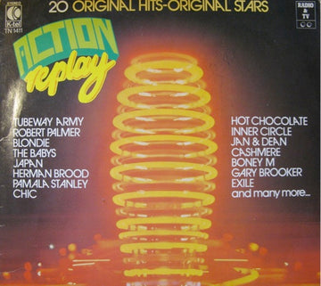 Various : Action Replay (20 Original Hits-Original Stars) (LP, Comp)