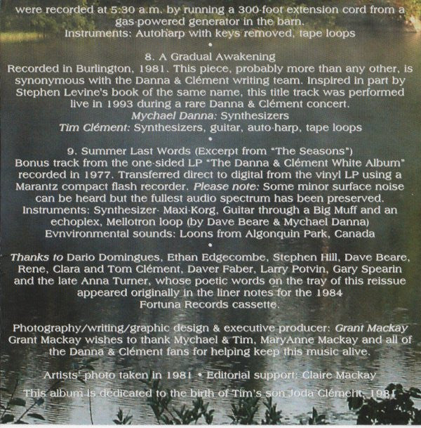 Danna & Clement : A Gradual Awakening (CDr, Album, RE)