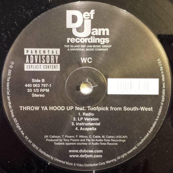 WC : Flirt / Throw Ya Hood Up (12")