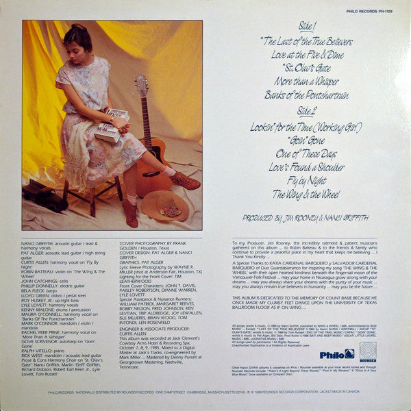 Nanci Griffith : Last Of The True Believers (LP, Album)