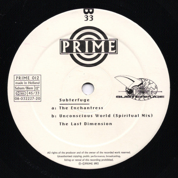 Subterfuge : The Enchantress (12")