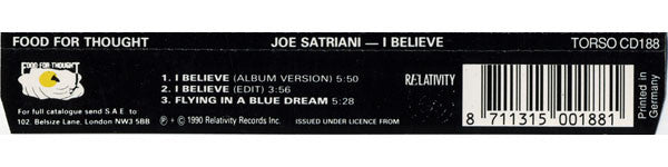 Joe Satriani : I Believe (CD, Maxi)