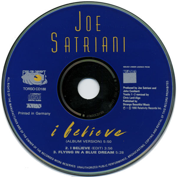 Joe Satriani : I Believe (CD, Maxi)