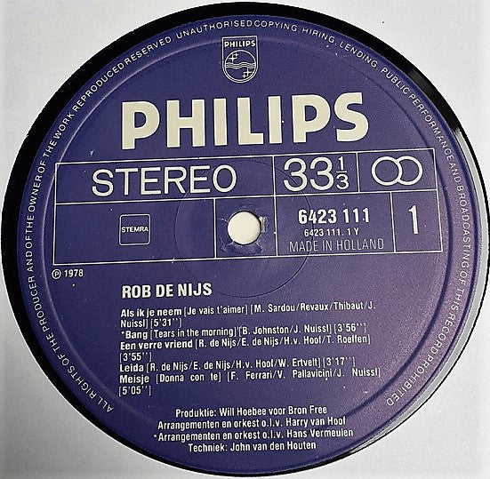 Rob de Nijs : Rob de Nijs (LP, Album)