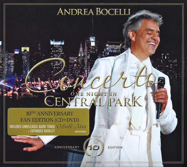 Andrea Bocelli : Concerto: One Night In Central Park  10th Anniversary Edition (CD, Album + DVD-V, NTSC + RE, Fan)