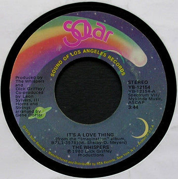 The Whispers : It's A Love Thing (7", Styrene, RCA)