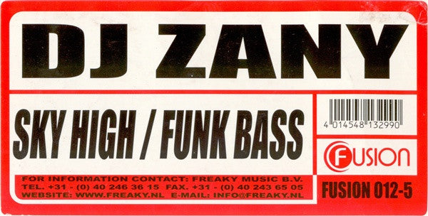 DJ Zany : Sky High / Funk Bass (12")