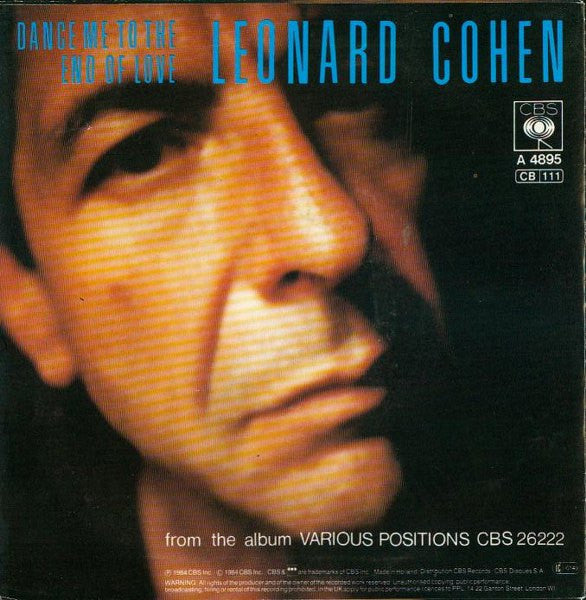 Leonard Cohen : Dance Me To The End Of Love (7", Single)