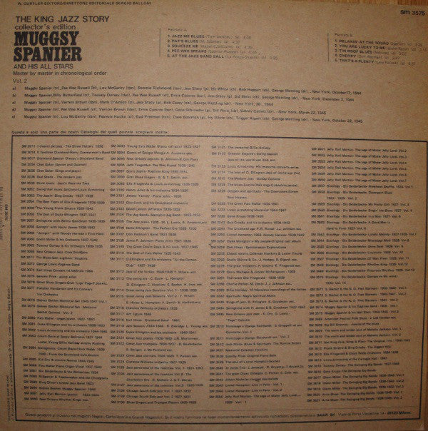 Muggsy Spanier And His All Stars : Muggsy Spanier And His All Stars - Vol.2 (LP, Comp)