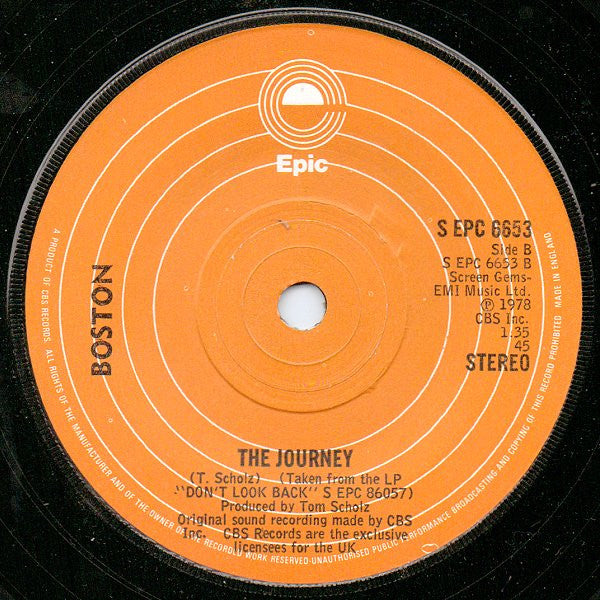 Boston : Don't Look Back (7", Single)
