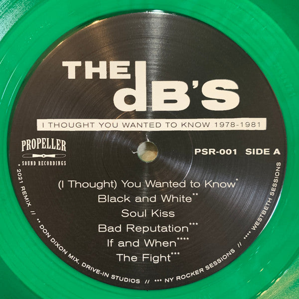 The dB's : I Thought You Wanted To Know 1978-1981 (2xLP, Comp, Ltd, Gre)