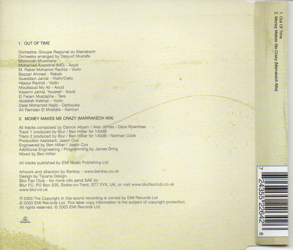 Blur : Out Of Time (CD, Single)