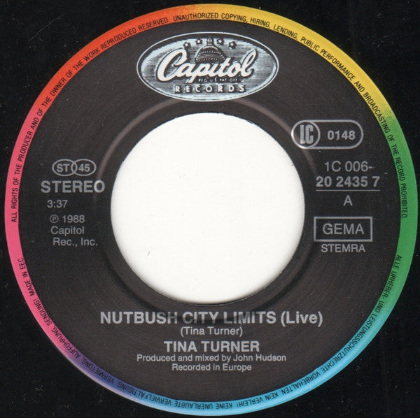 Tina Turner : Nutbush City Limits  (7", Single)
