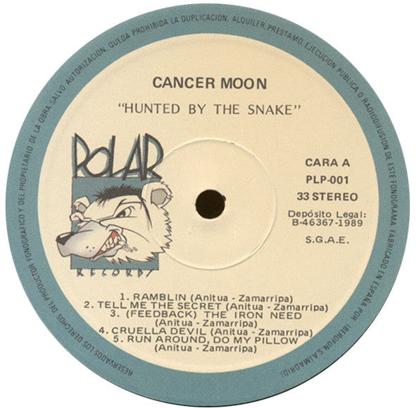Cancer Moon : Hunted By The Snake (LP, Album, Gat)
