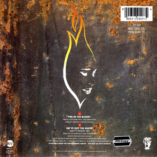 Matt Bianco : Fire In The Blood (7", Single)