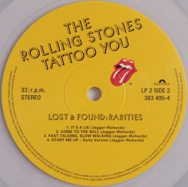 The Rolling Stones : Tattoo You (LP, Album, RE, RM, Cle + LP, Cle + Dlx, Gat)