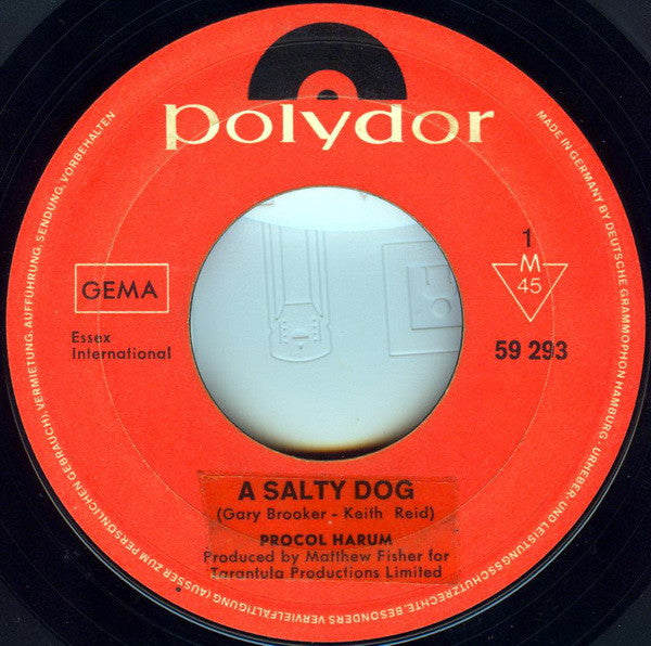 Procol Harum : A Salty Dog (7", Single, Mono)