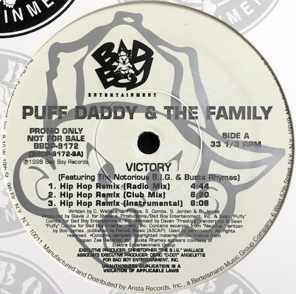 Puff Daddy & The Family : Victory (12", Promo)