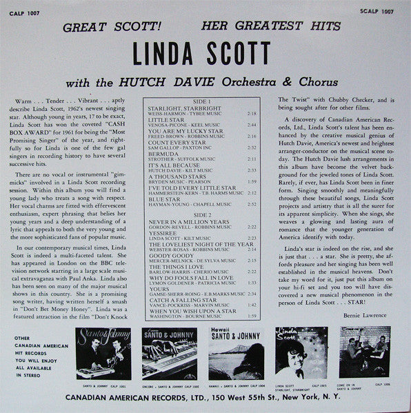 Linda Scott : Great Scott (LP, Comp)