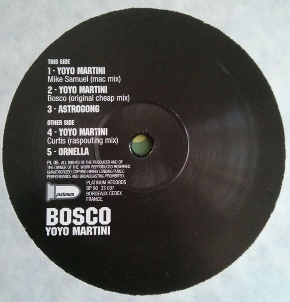 Bosco : Yoyo Martini (12", Promo)