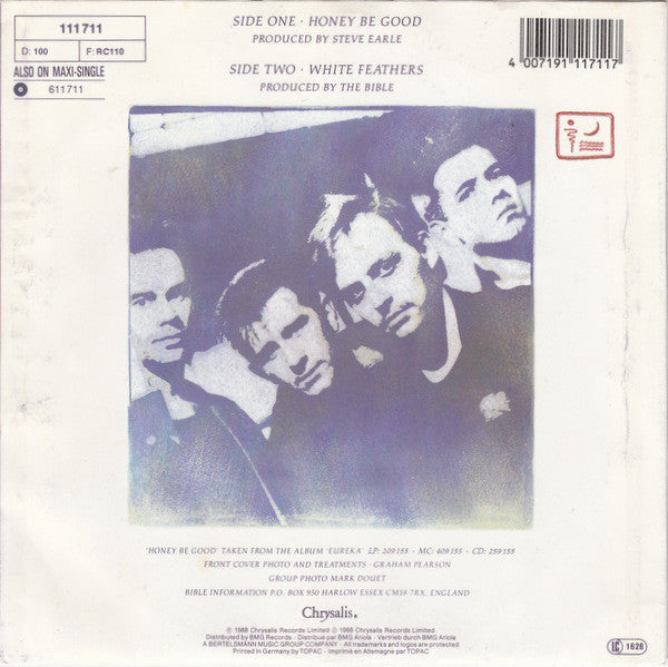 The Bible : Honey Be Good (7", Single)