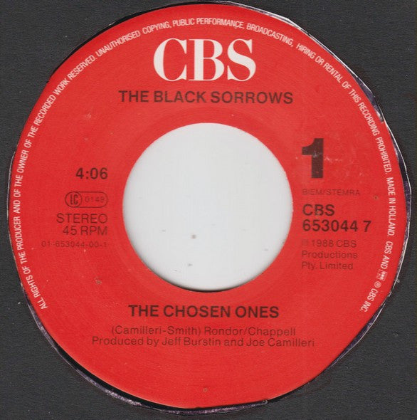 The Black Sorrows : The Chosen Ones (7")