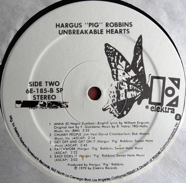 Hargus "Pig" Robbins* : Unbreakable Hearts (LP, Promo)