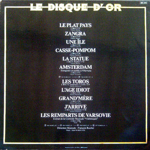 Jacques Brel : Le Disque D'or (Volume 2) (LP, Comp)