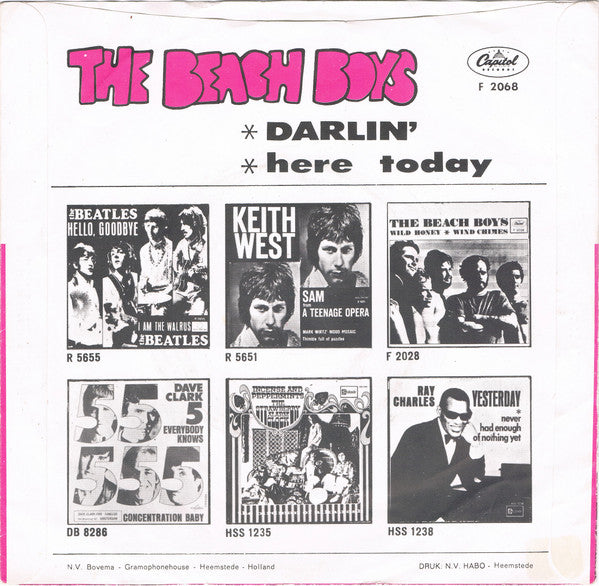 The Beach Boys : Darlin' (7", Single)