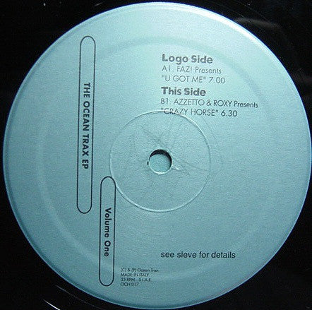 Various : The Ocean Trax EP Volume One (12")