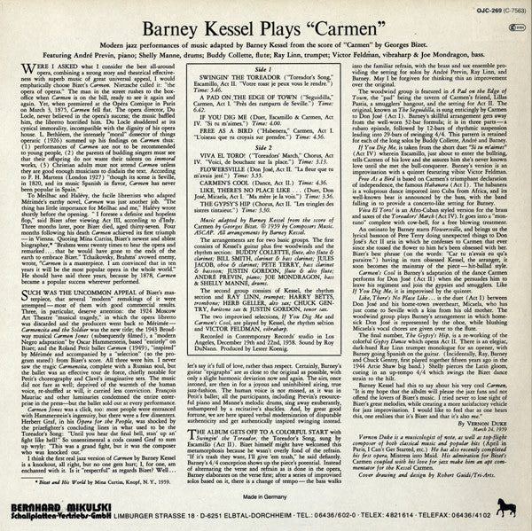 Barney Kessel : Modern Jazz Performances From Bizet's Carmen (LP, Album, RE)