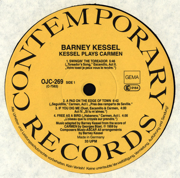 Barney Kessel : Modern Jazz Performances From Bizet's Carmen (LP, Album, RE)