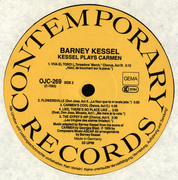 Barney Kessel : Modern Jazz Performances From Bizet's Carmen (LP, Album, RE)