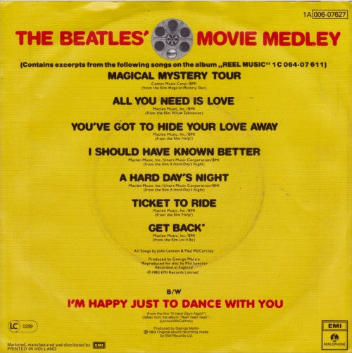 The Beatles : The Beatles' Movie Medley (7", Single)