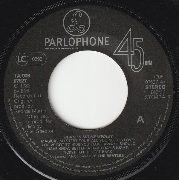 The Beatles : The Beatles' Movie Medley (7", Single)