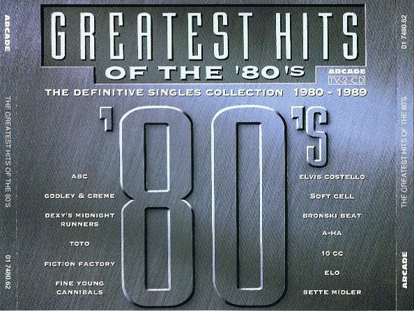 Various : Greatest Hits Of The '80's (The Definitive Singles Collection 1980 - 1989) (2xCD, Comp)