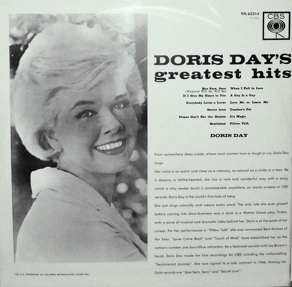Doris Day : Doris Day's Greatest Hits (LP, Comp)