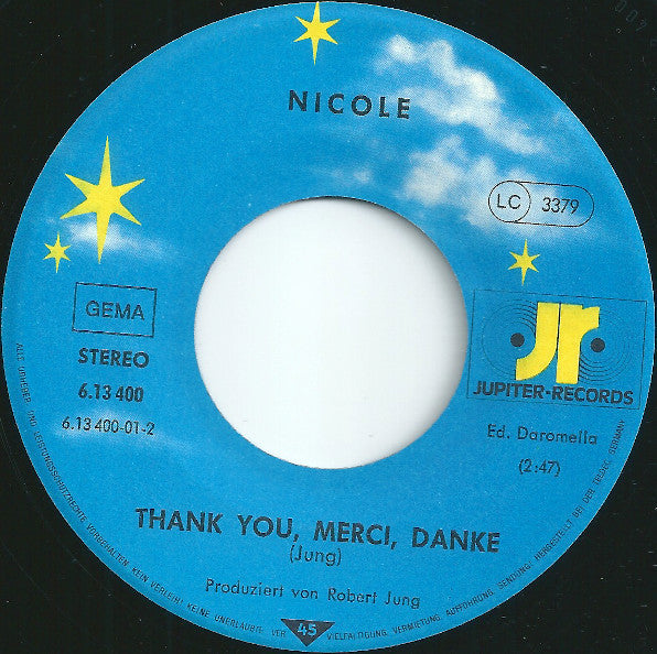 Nicole (2) : Ein Bißchen Frieden (7", Single, RE)