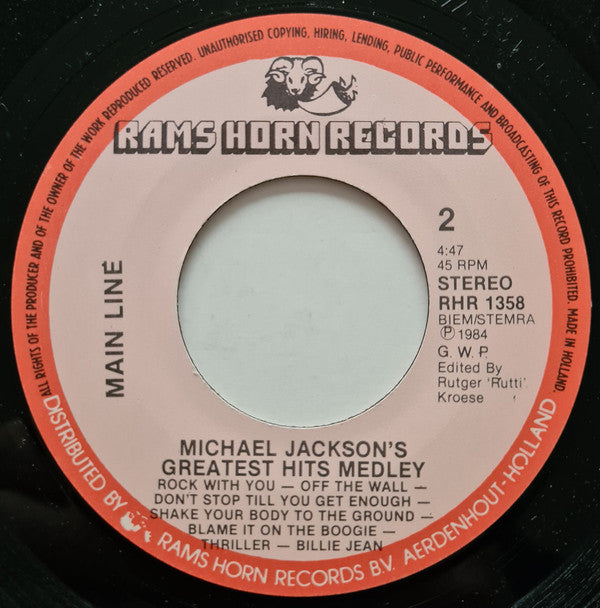 Main Line : Michael Jackson's Greatest Hits Medley (7")
