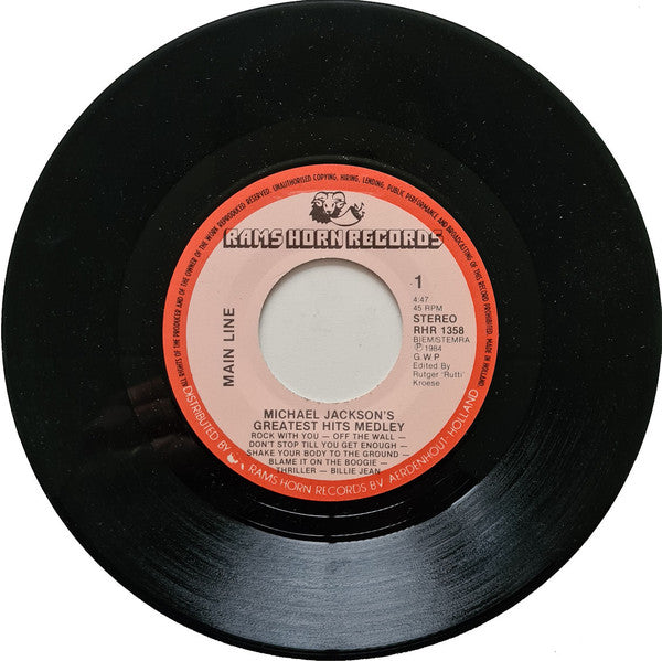 Main Line : Michael Jackson's Greatest Hits Medley (7")